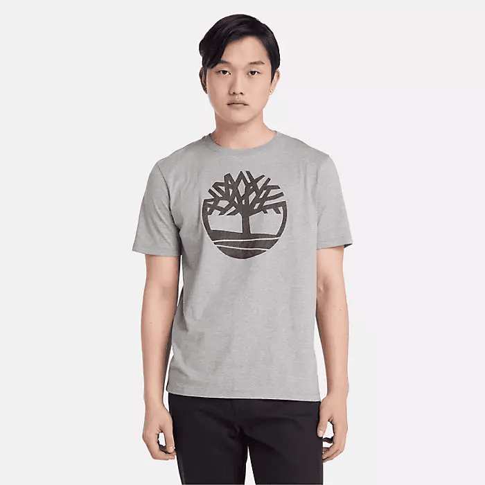 Timberland Men's Short Sleeve Seasonal Camo Tree Logo T-Shirt